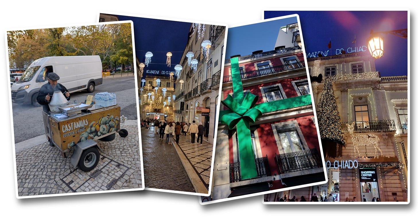 Collage of Lisbon holiday scenes