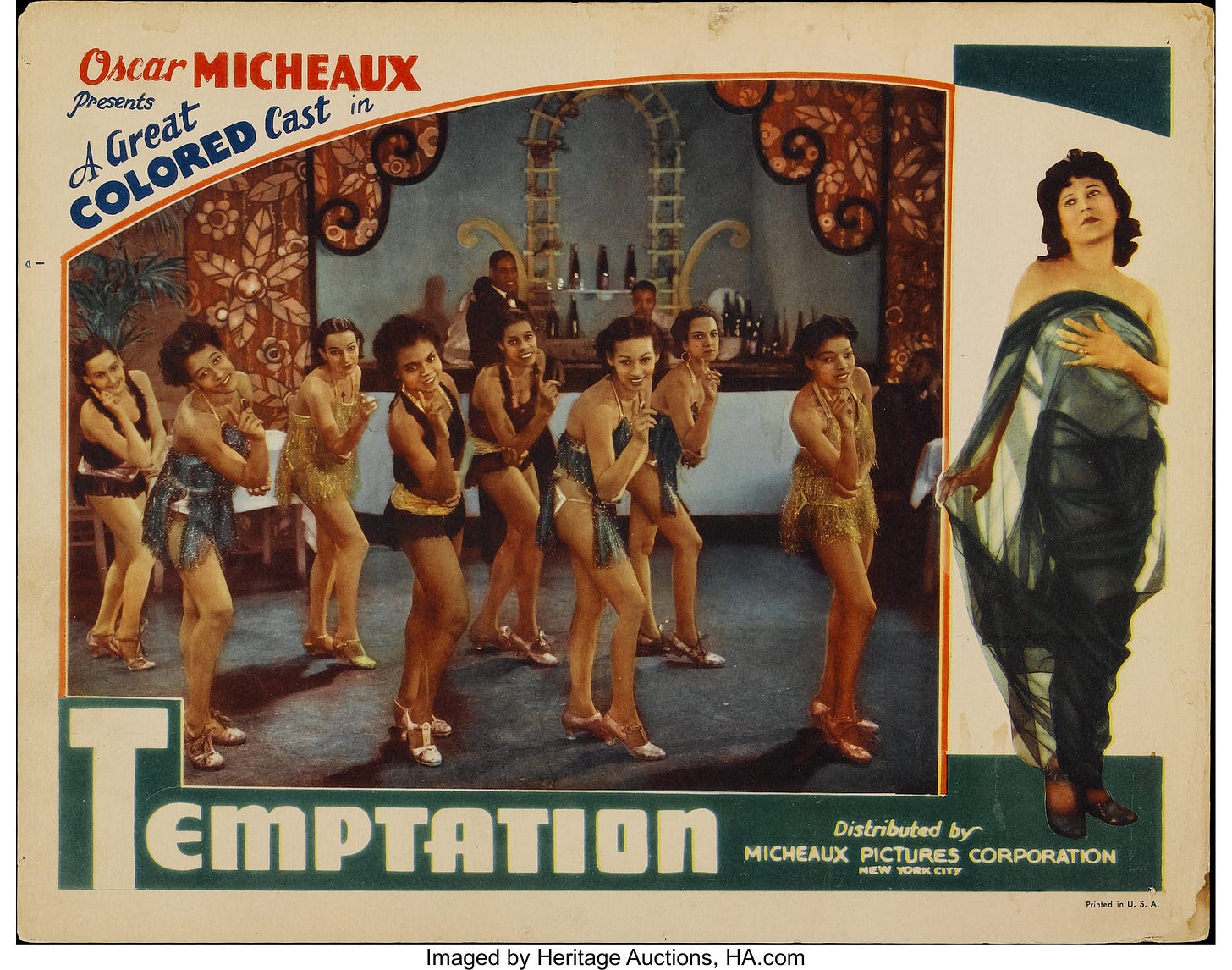Temptation (Micheaux Film Corporation, 1935). Lobby Card (11&quot; X | Lot  #28631 | Heritage Auctions