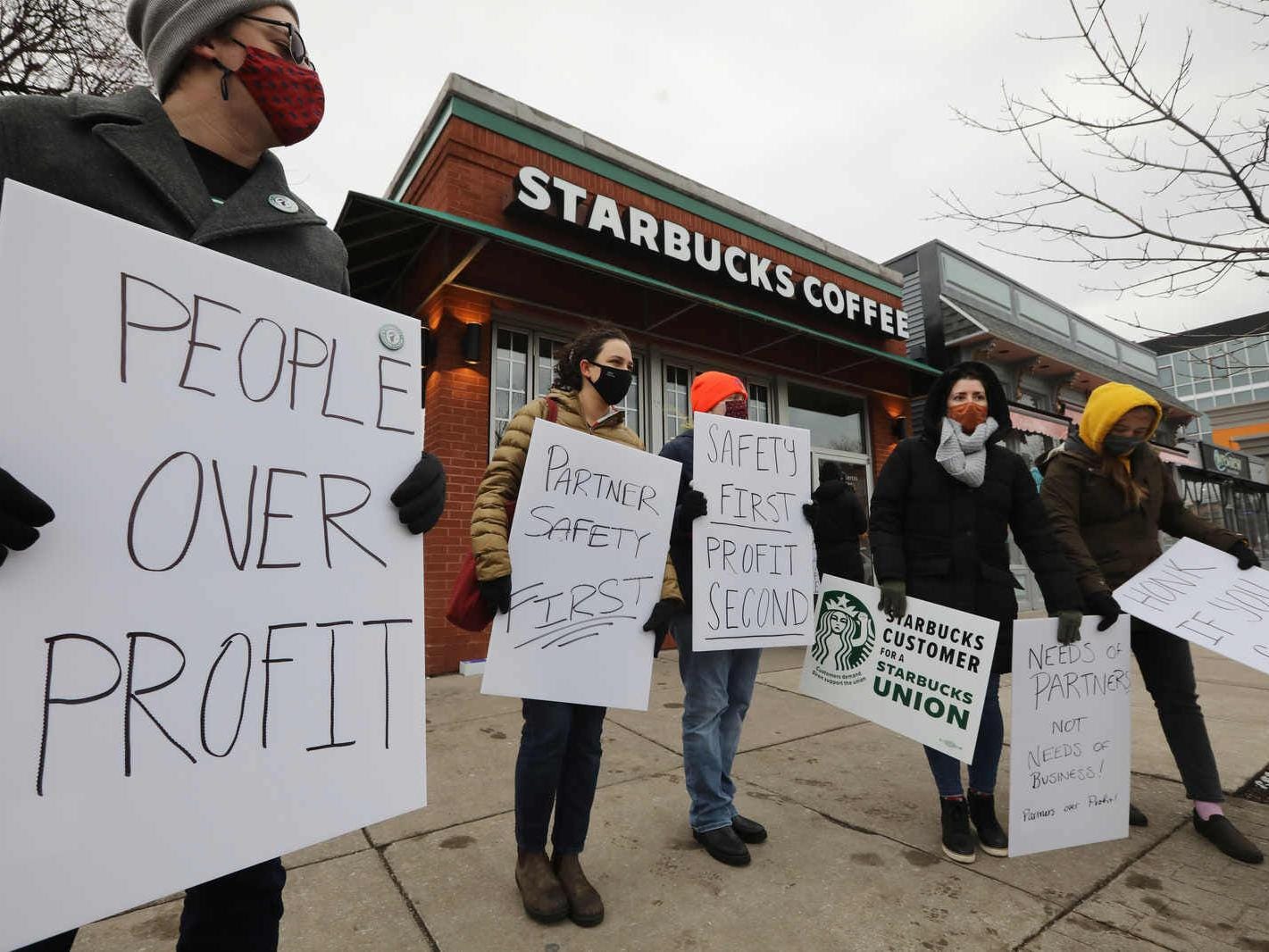 Buffalo Starbucks Workers Strike against Unfair Labor Practices - Left Voice