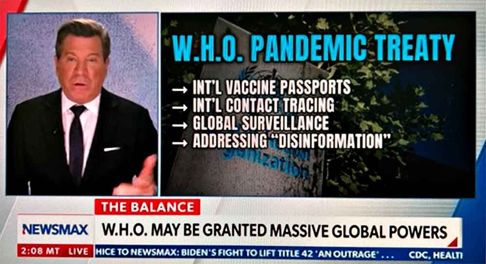 Eric Boling dari Newsmax WHO Pandemic Treaty
