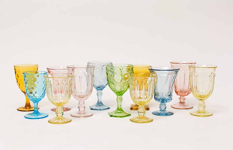 random favorites: colorful glassware.