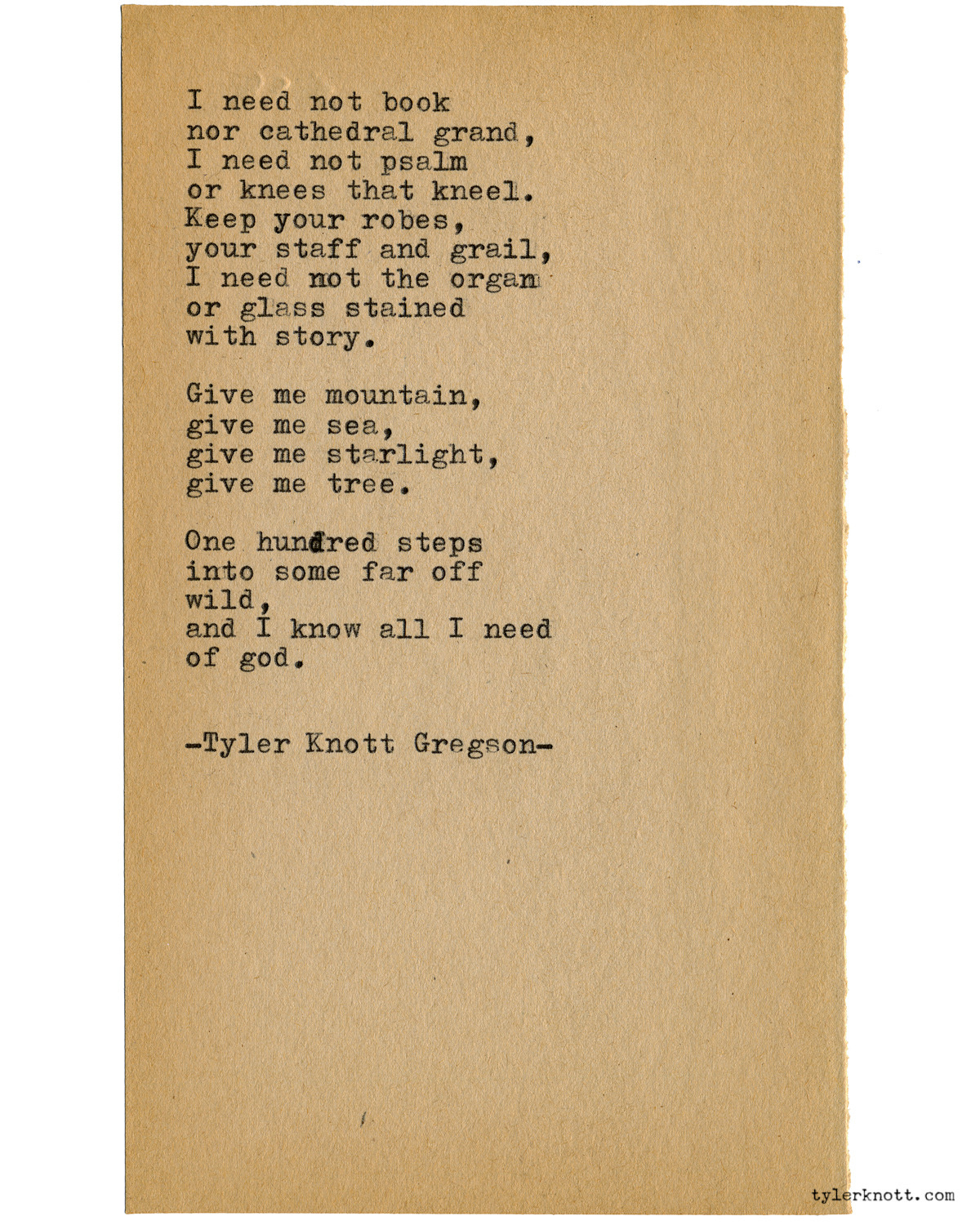 Typewriter Series #2806 by Tyler Knott Gregson
*Chasers of the Light Podcast is still goin’ strong! Click the linkthing in my bio or search Chasers of the Light Podcast on Spotify or iTunes and subscribe! I’ll love you for-ev-er.*
I need not book
nor...