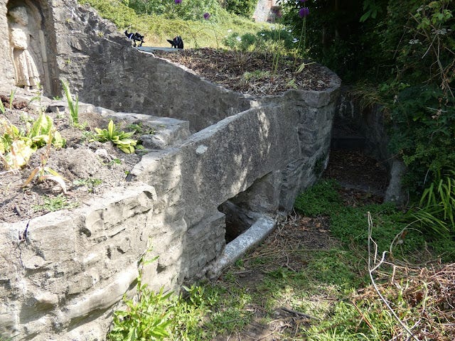 St. Colmcille's Well, Calliaghstown, Co. Meath, View of the lintel.