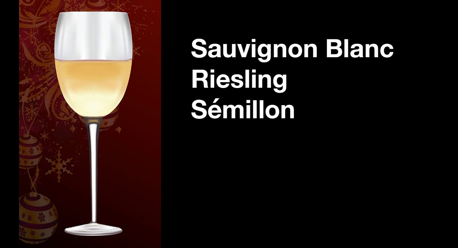 Wine glass shape for Sauvignon Blanc, Riesling and Semillon wines