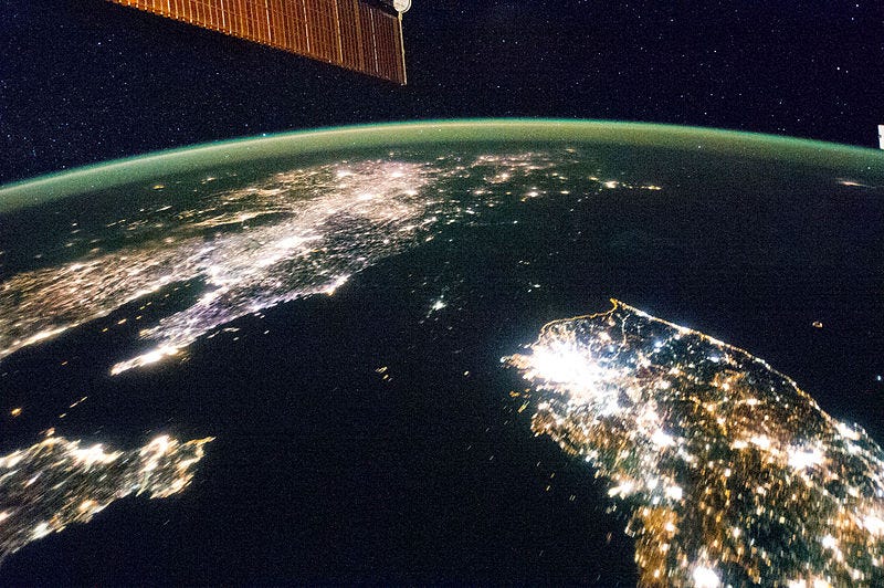 File:North and South Korea at night.jpg