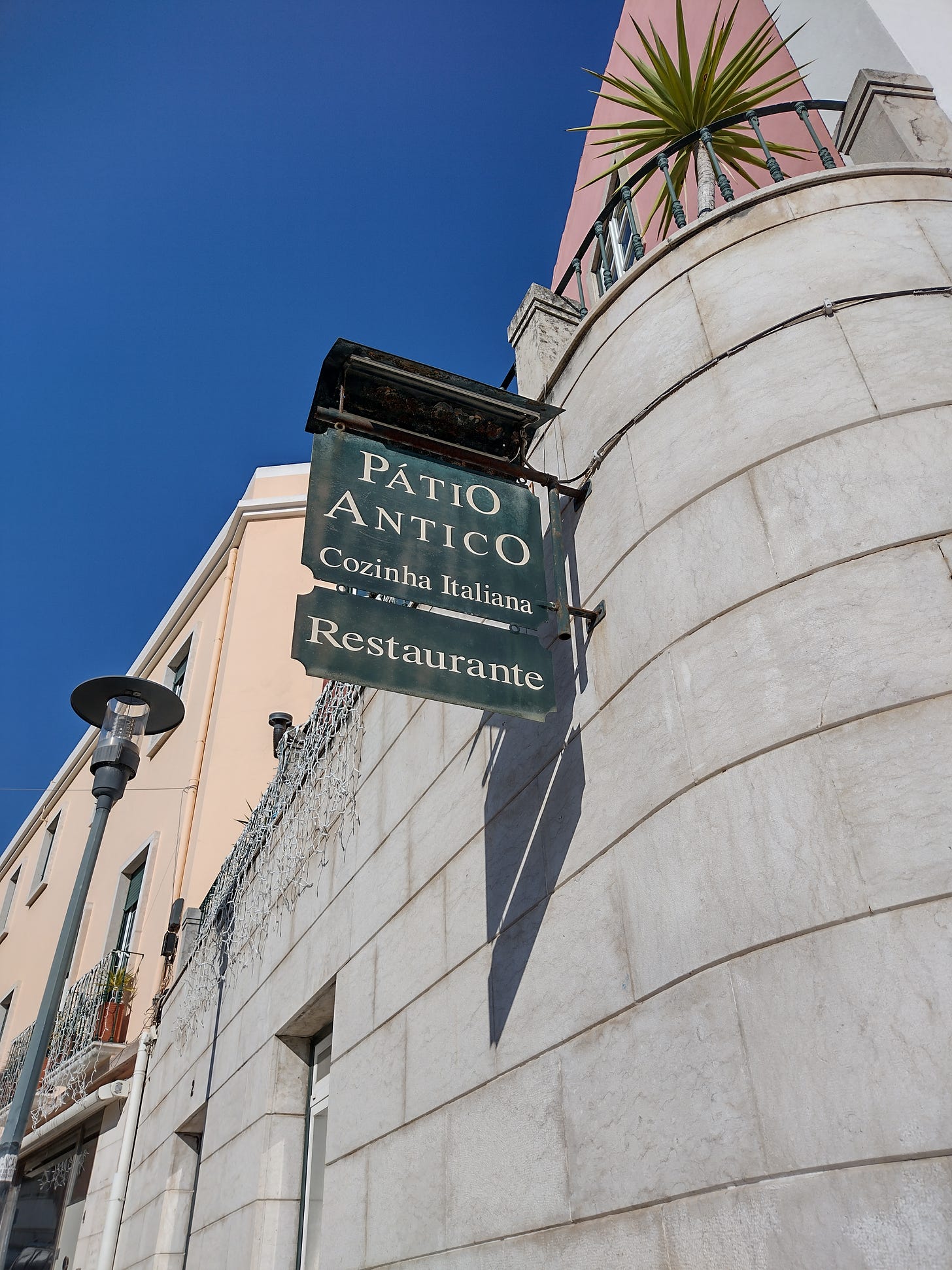 Patio Antico Restaurant Sign.