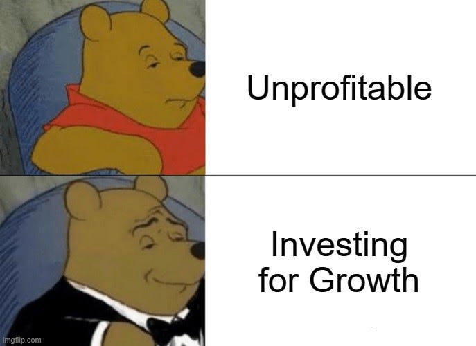 Unprofitable 
Investing 
for Growth 
gnocom