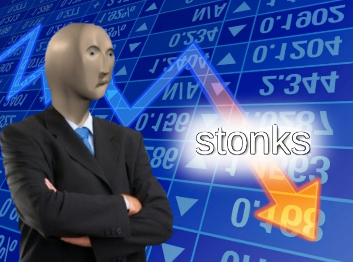 Image result for stonks down