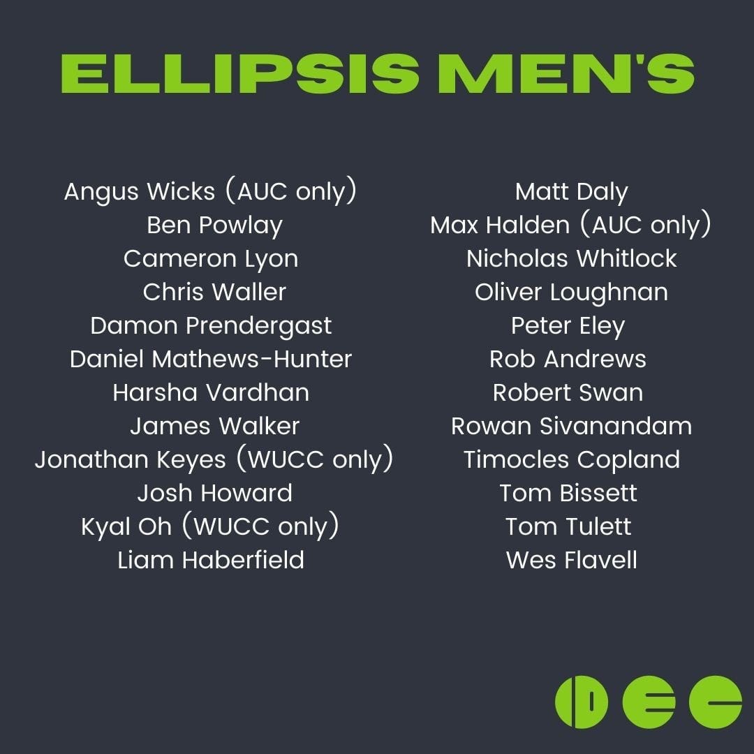 Ellipsis Men's 2022 Roster on InsideOut Ultimate