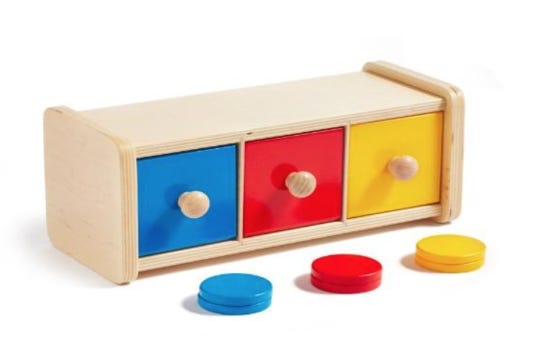 Recalled Box with Bins Sold with the Level 5 Montessori Box with Bins Set