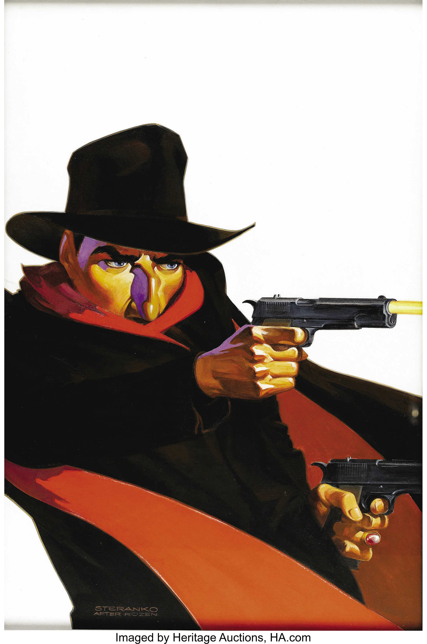 Jim Steranko - The Shadow Painting Original Art (undated). Here's a ...