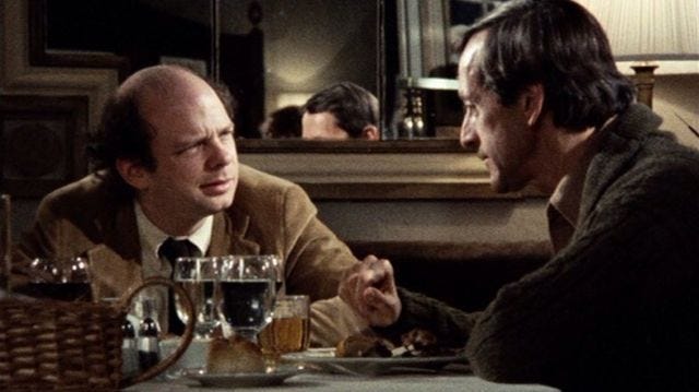 Because this movie mostly involves two men sitting at a table together, the pronounced and easily creased brow of Wallace Shawn is doing most of the acting, conveying all our bafflement at Andre's wild stories.
