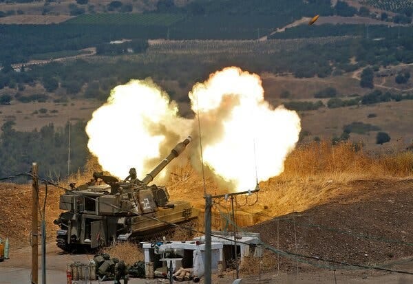 Israeli artillery fired toward Lebanon on Friday after a volley of rockets were fired from Lebanon into northern Israel.