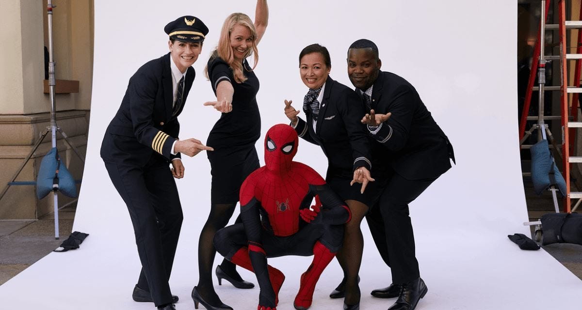 Image result for spiderman united airlines