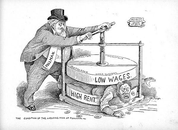 Cartoon about low wages/high rent 1894 : lostgeneration