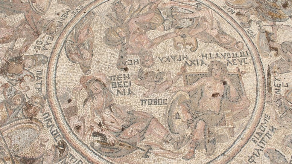 Mosaic found in Rastan, central Syria