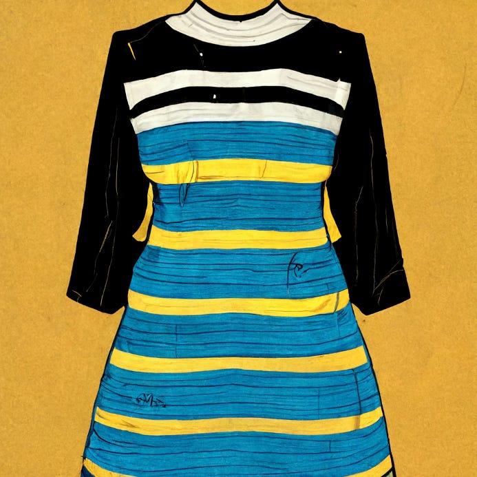 A digital drawing of a dress