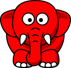 Red Elephant Clip Art at Clker.com - vector clip art online, royalty free &  public domain