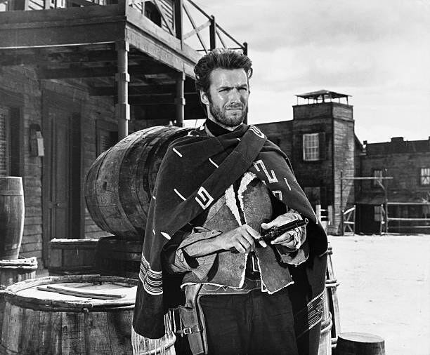 Clint Eastwood plays the lead role of The Man with No Name in the 1964 Western, A Fistful of Dollars. (Photo by �� John Springer Collection/CORBIS/Corbis via Getty Images)