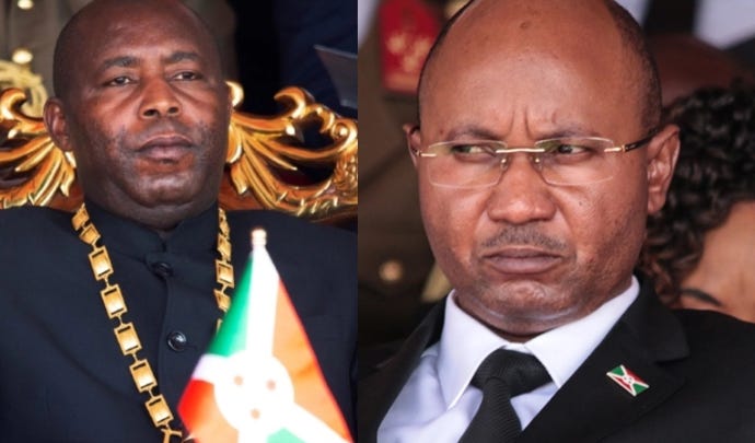 Burundi: President Ndayishimiye sacks his PM Bunyoni and top aide after warning of a “coup” plot against him.