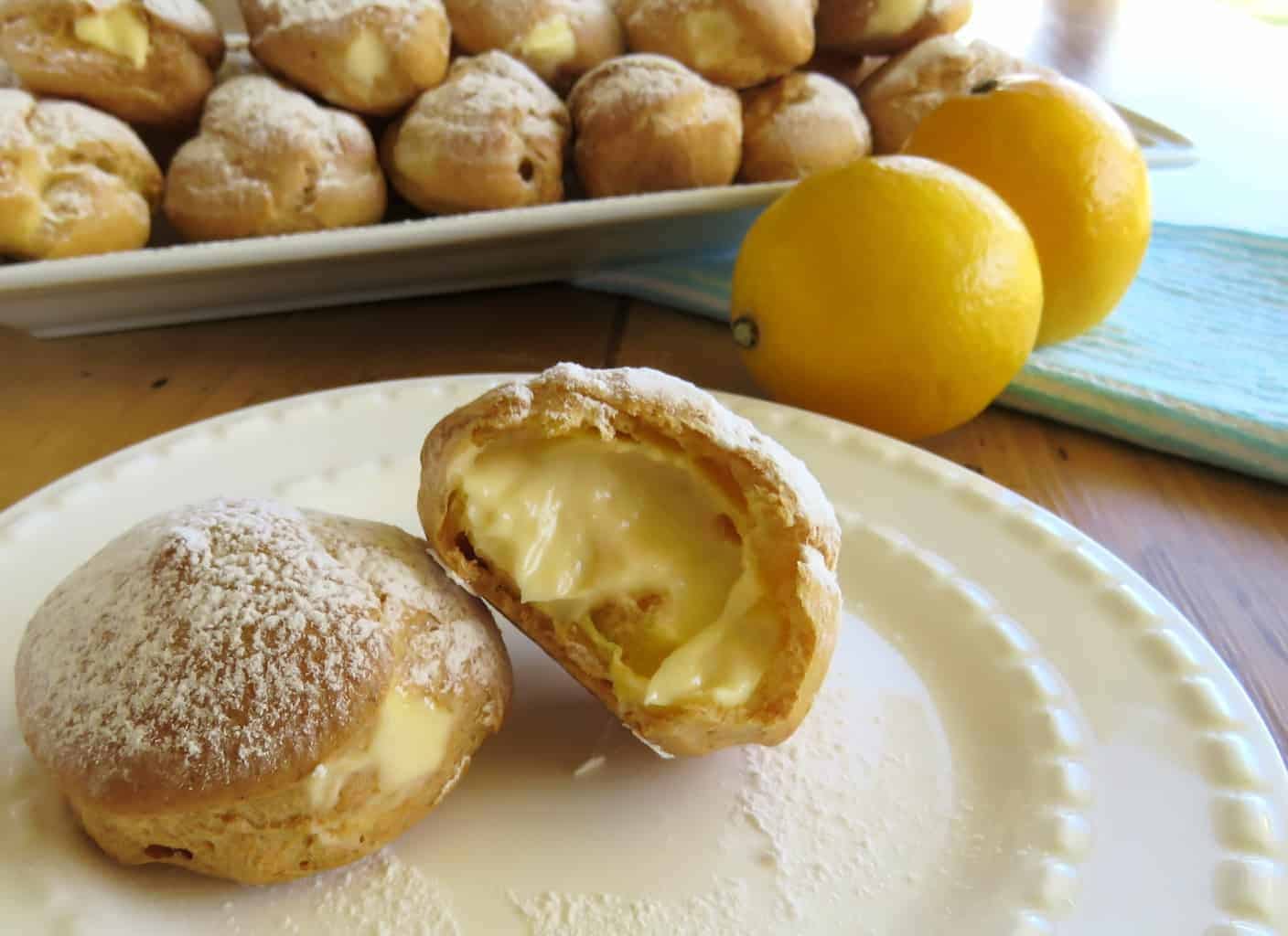 Profiteroles with Créme Fraiche Lemon Filling - Just a Mum