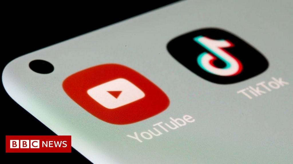 TikTok overtakes YouTube for average watch time in US and UK - BBC News