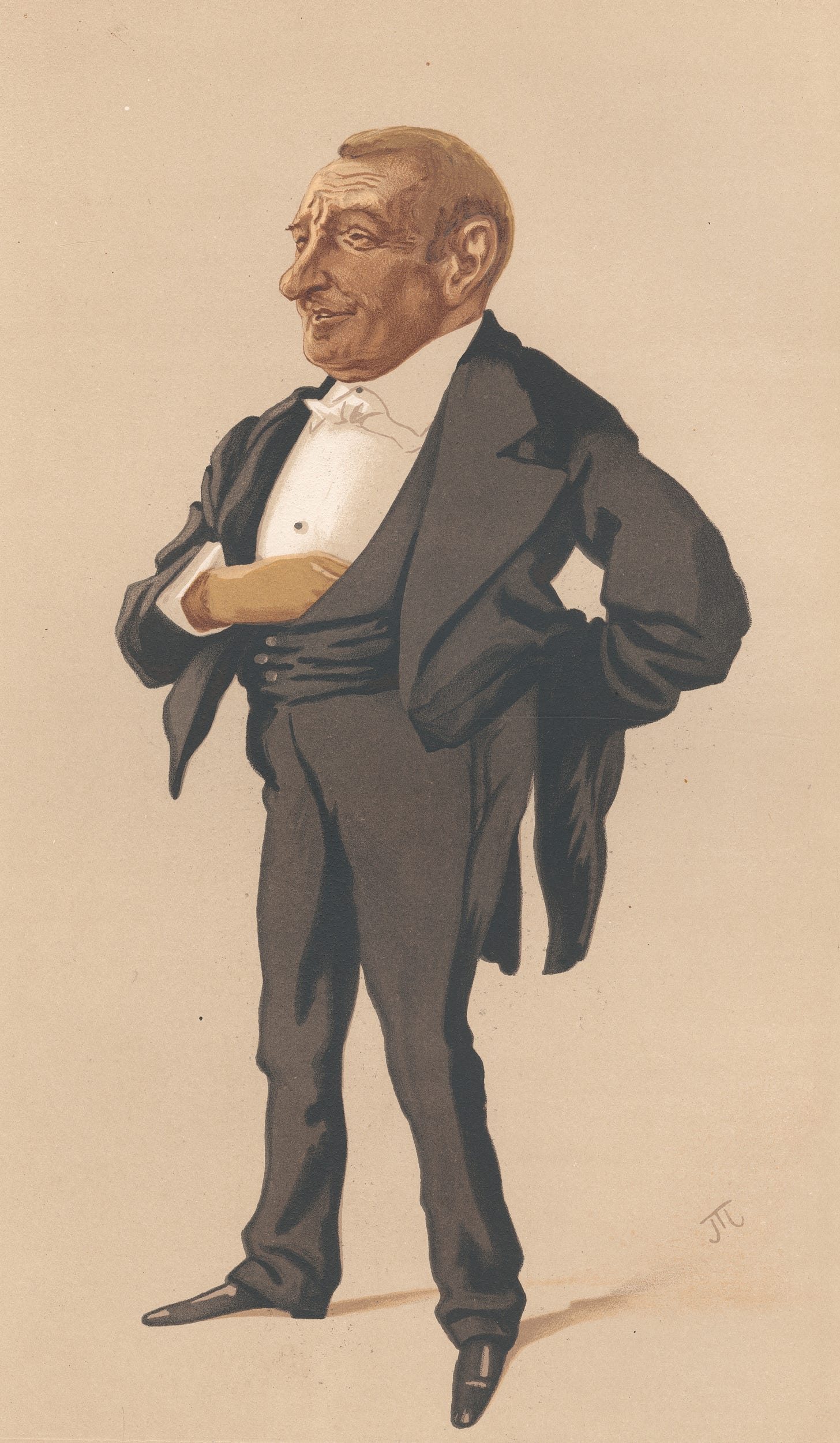 Vanity Fair – Businessmen and Empire Builders. ‘a retired Financiers’. Mr. Henry Louis Bischoffsheim. 4 March 1876 (1876) by James Tissot