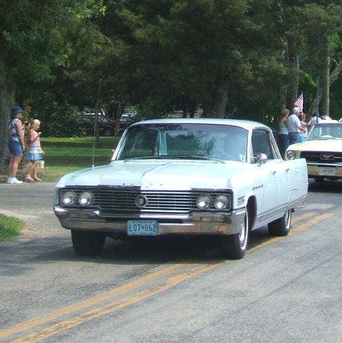 An old classic Buick from the era when Detroit ruled the auto world.