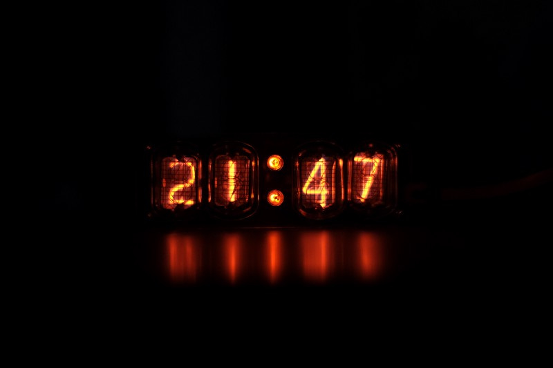 Digital clock in the dark