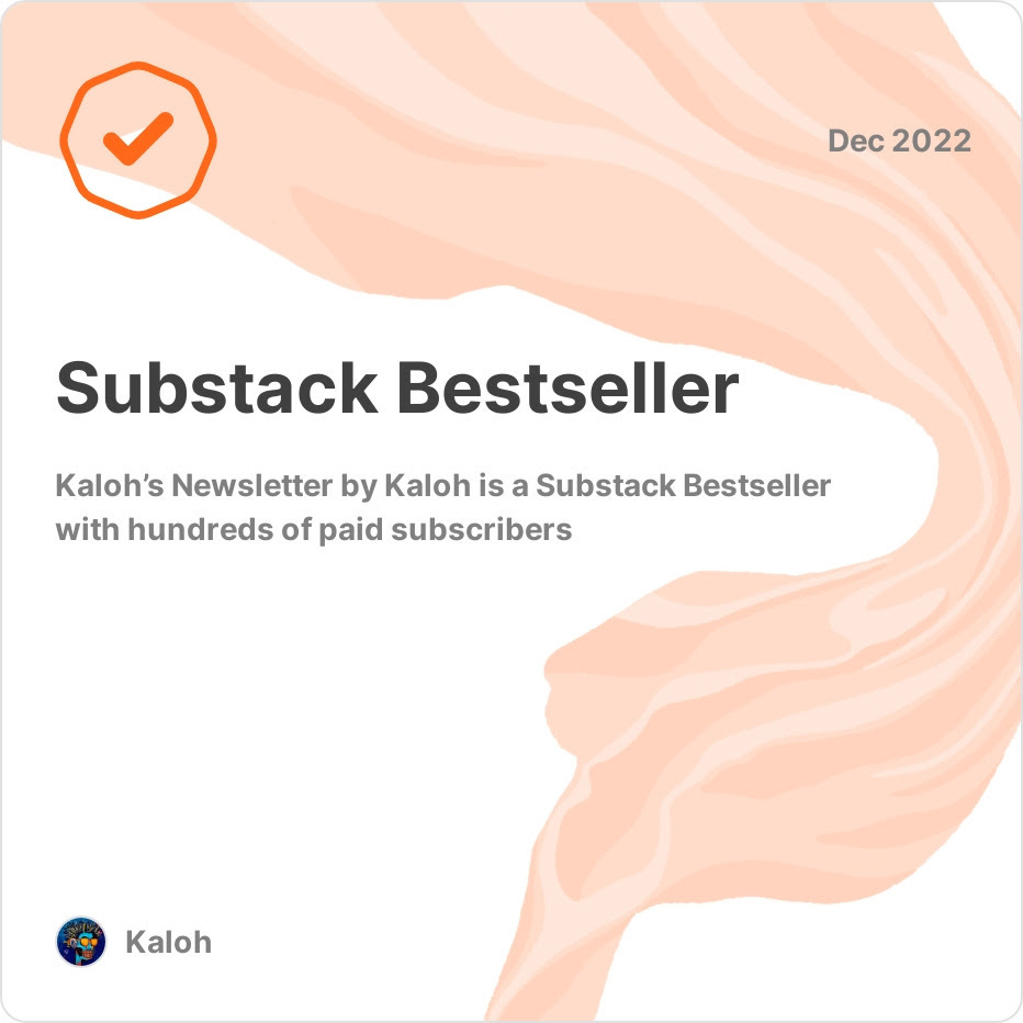 kaloh's substack bestseller