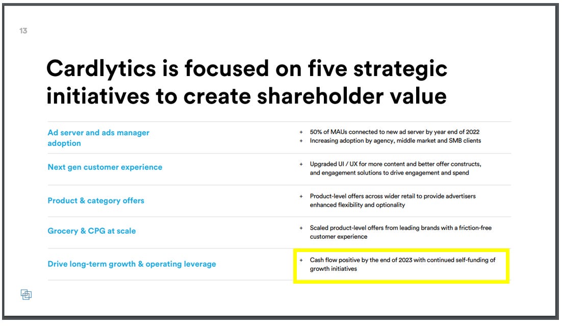 Cardlytics $CDLX: Thoughts Following Q1 2022 Earnings and Price Decline, Austin Swanson, Swany407, Discussions on BofA, Cloud, Bank Improvements, More Spend by Banks, Solving the Attribution Problem, CDLX Insights, Self-Service Update and Scalability, Dosh Partners and Marquee Partner, and more.