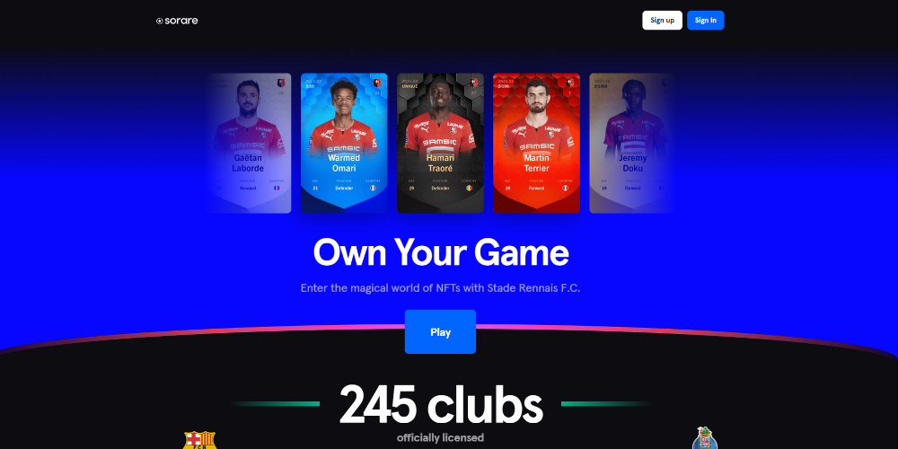 Examples of NFT Games: Sorare – Fantasy Football Examples of NFT Games: Sorare – Fantasy Football