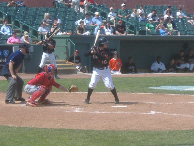 Stu Musslewhite at the plate in a recent game aginst Lakewood.