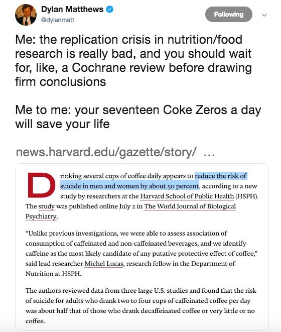 Funny screen shot about diet cokes