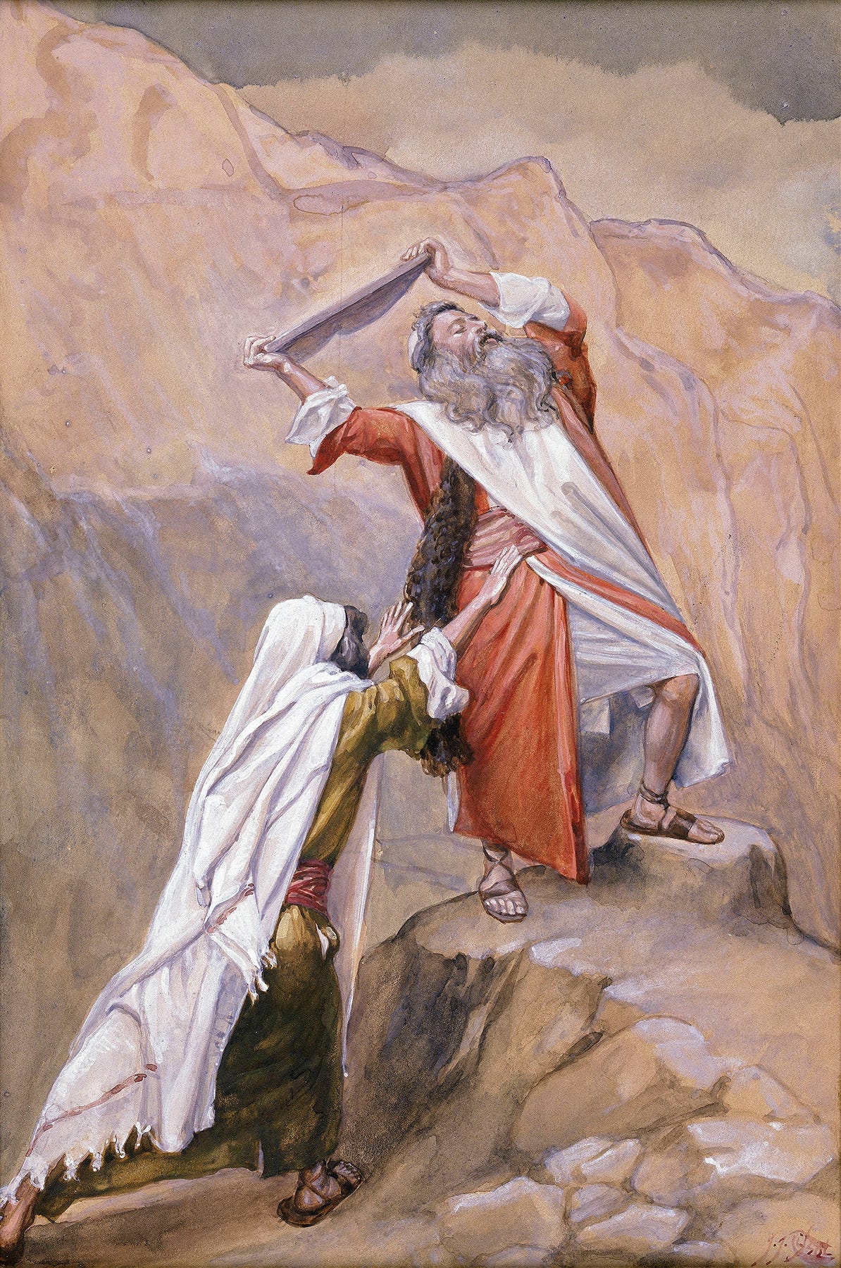 Moses Destroyeth the Tables of the Ten Commandments (c. 1896-1902) by James Tissot