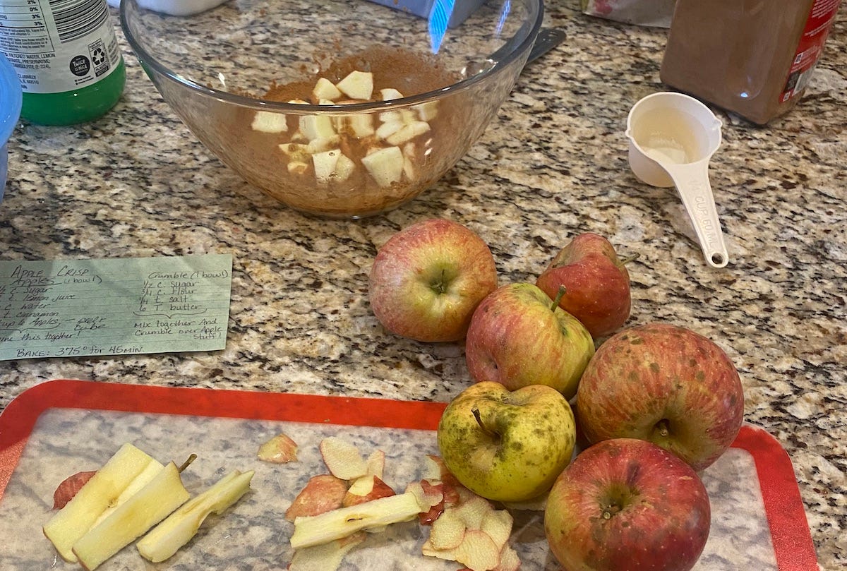 best apples for apple crisp, how to use up ugly apples, can I eat apples with spots