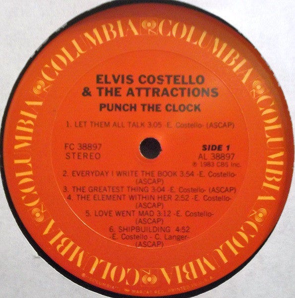 Buy Elvis Costello And The Attractions* : Punch The Clock (LP, Album, Car)  Online for a great price – Record Town TX