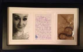 Christa Pike - Signed Photo, Letter and Hair - Framed