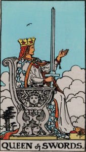 Queen of Swords tarot cards