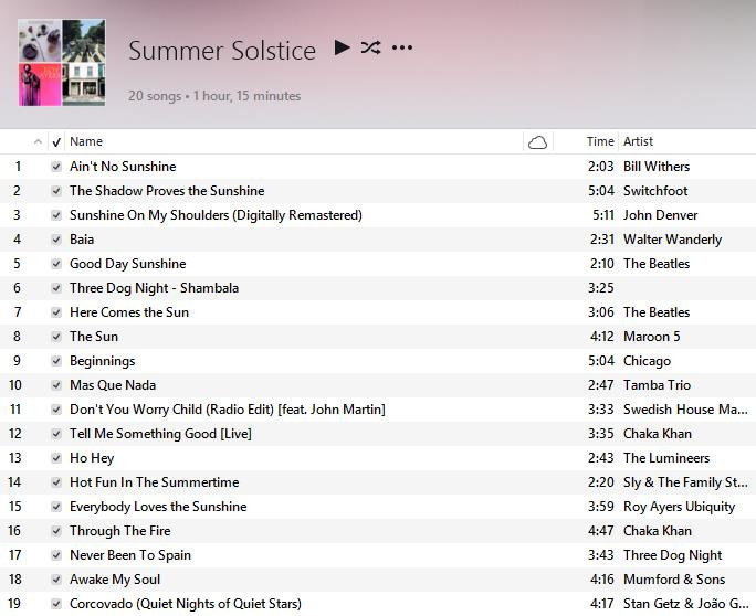 Summer Solstice Playlist