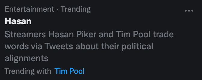 Hasan: Streamers Hasan Piker and Tim Pool trade words via Tweets about their political alignments