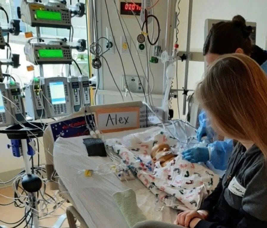 Baby Alex in Hospital