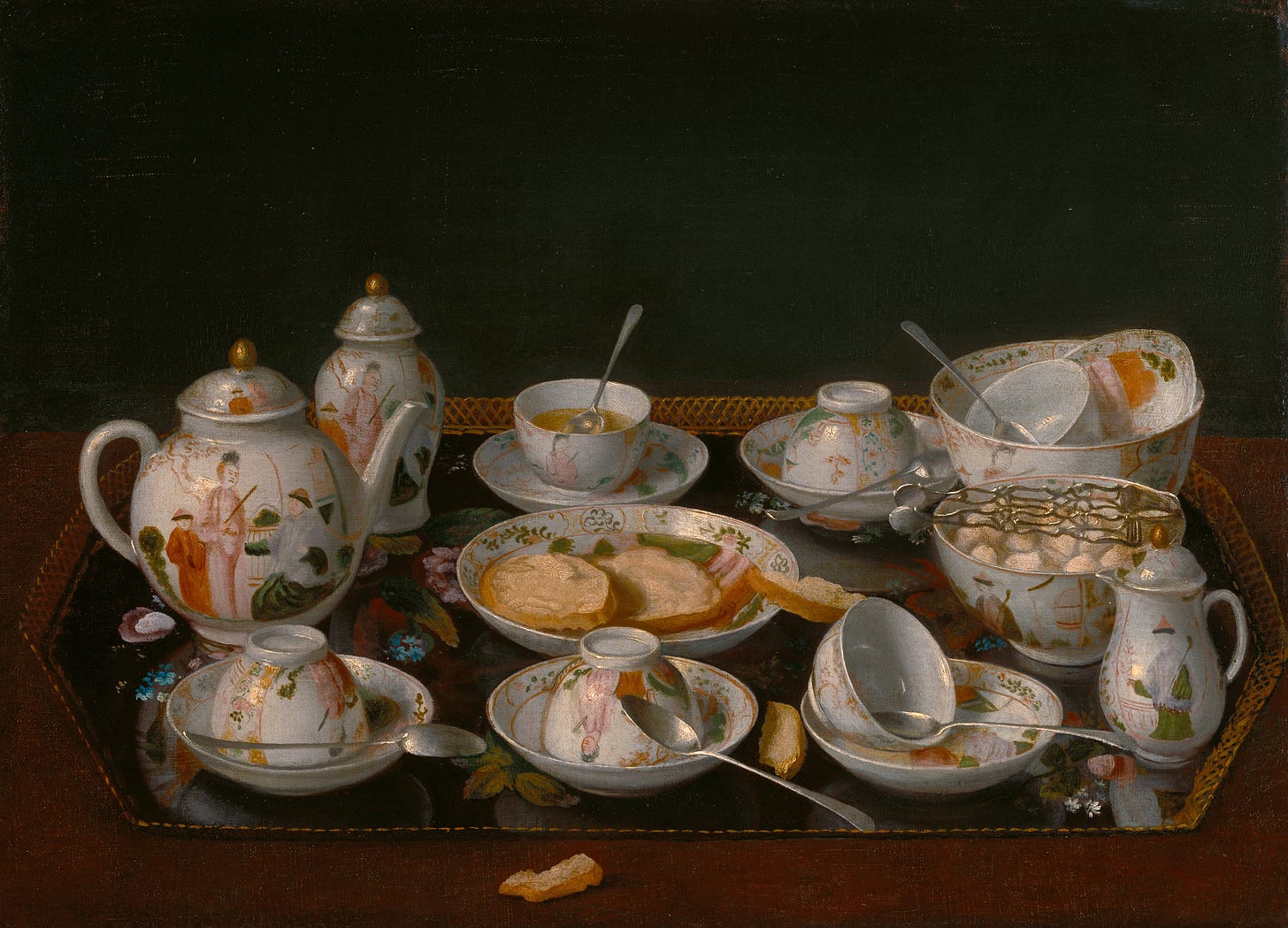 Tea set painting