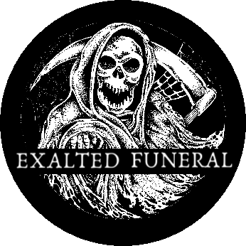 Exalted Funeral link and logo