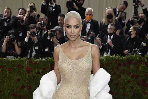  Kim Kardashian at The Metropolitan Museum of Art's Costume Institute benefit gala.