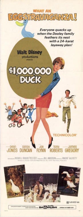 Alternate poster for Million Dollar Duck
