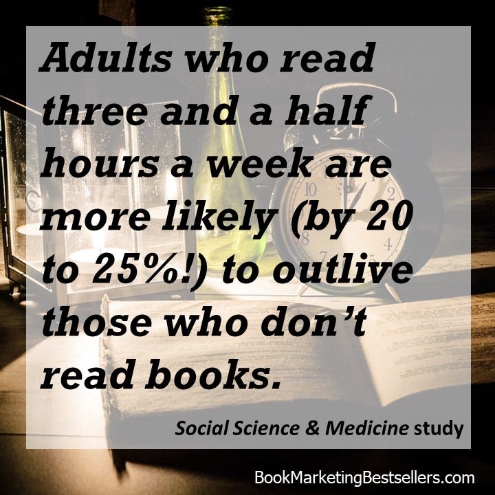 People who read more live longer than people who don't read books.
