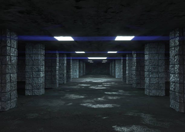 Modern dark underground 3d rendering modern, dark, tunnel, underground, 3d rendering, empty dark parking garage stock pictures, royalty-free photos & images