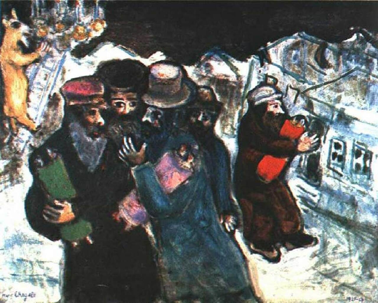 Return From The Synagogue By Marc Chagall