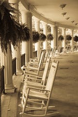 The front "porch" at West Baden Springs